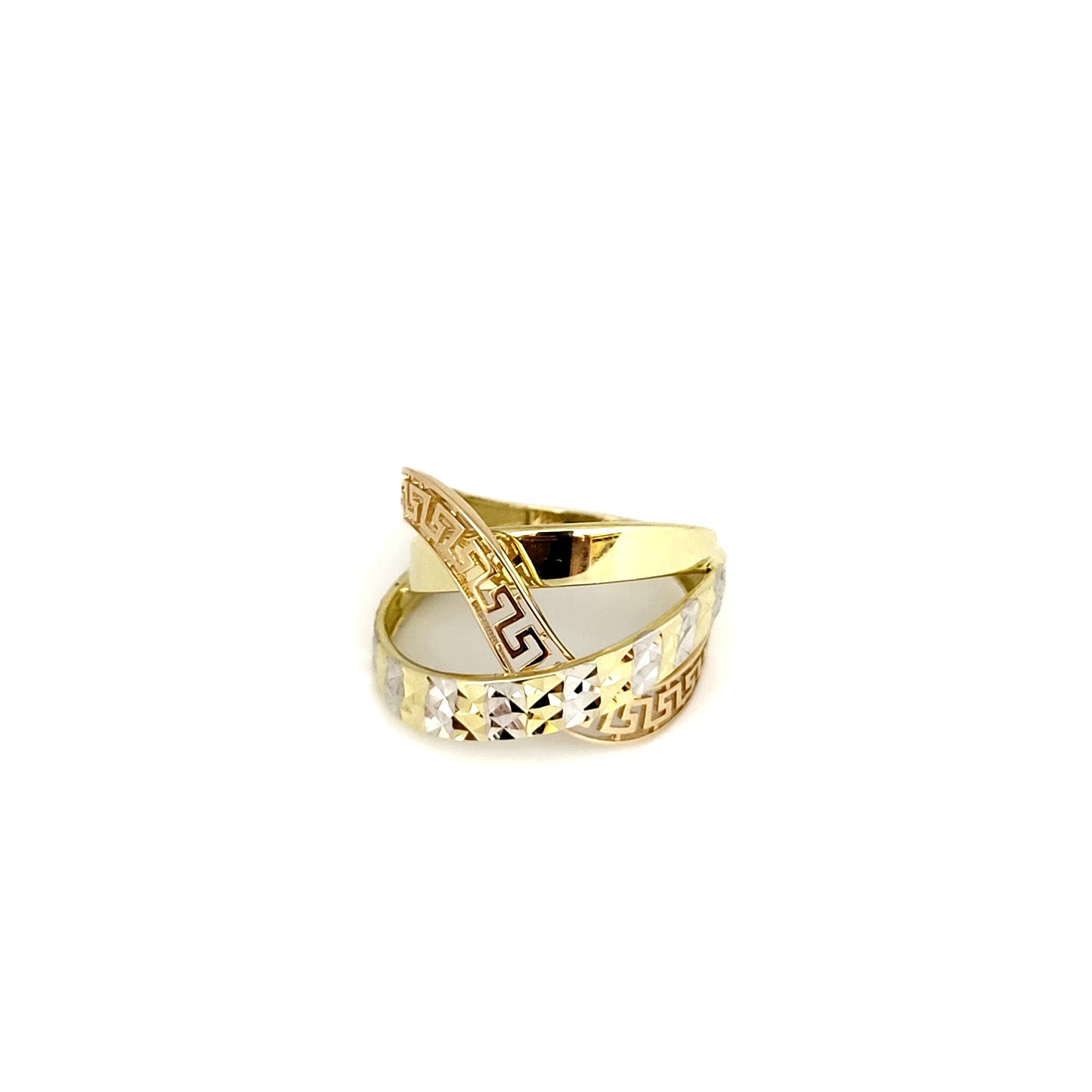 3 Color Ring Yellow, White and Rose