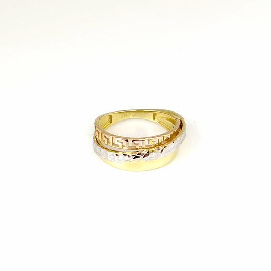 3 Color Ring Yellow, White and Rose