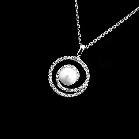 Diamond Pearl Pendant