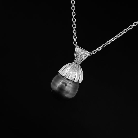 Diamond Pearl Pendant